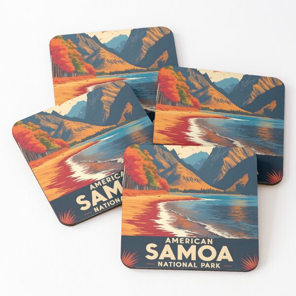 Item preview, National Park of American Samoa Autumn USA Vintage Travel Tourism designed and sold by TravelersGems.