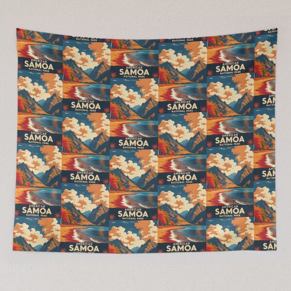 Item preview, National Park of American Samoa Autumn USA Vintage Travel Tourism designed and sold by TravelersGems.