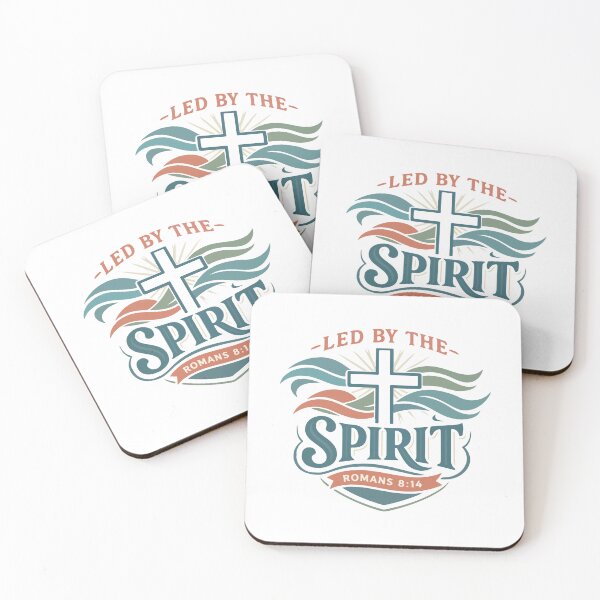 Item preview, Led by the Spirit Christian Cross – Romans 8:14 Bible Verse  designed and sold by stylishdzign.