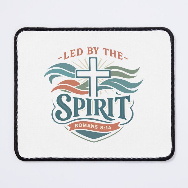 Item preview, Led by the Spirit Christian Cross – Romans 8:14 Bible Verse designed and sold by stylishdzign.