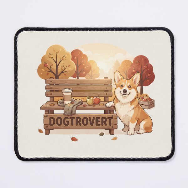 Item preview, Cute Dogtrovert Corgi Apple Orchard Bench designed and sold by MythicCotton.