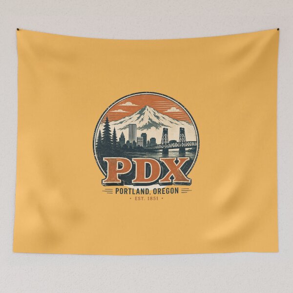 Item preview, PDX Portland emblem with Mount Hood and bridge designed and sold by Rue Design Company.