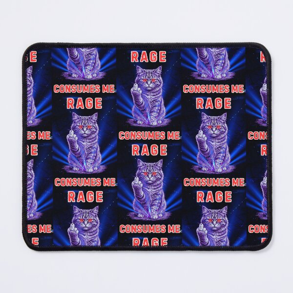 Item preview, Rage Consumes Me Middle Finger Cat designed and sold by WoodburyLake.