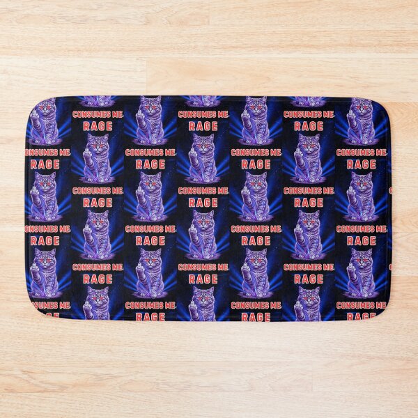 Item preview, Rage Consumes Me Middle Finger Cat  designed and sold by WoodburyLake.