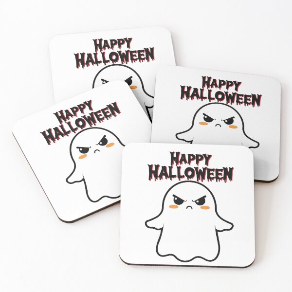 Item preview, Cute Angry Ghost Happy Halloween Sticker designed and sold by     Sela Art .