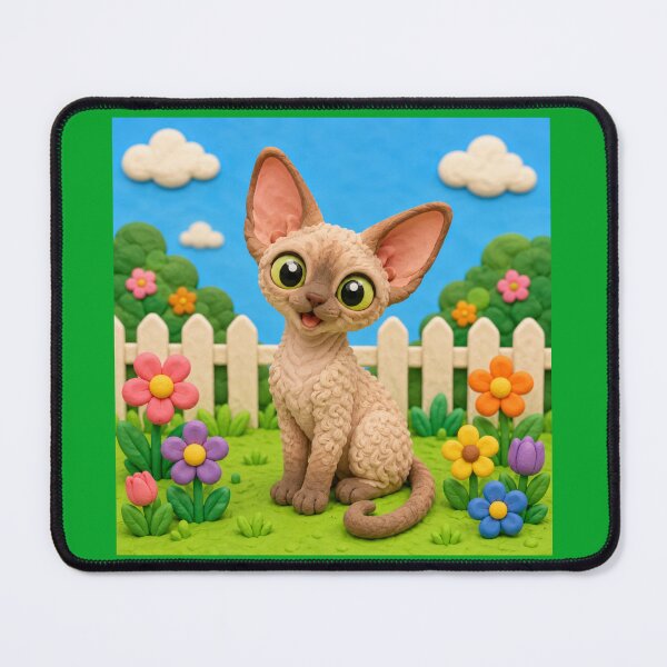 Item preview, Devon Rex cat - clay designed and sold by AcornAndPebble.