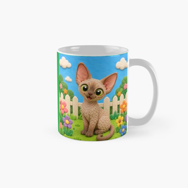 Item preview, Devon Rex cat - clay designed and sold by AcornAndPebble.