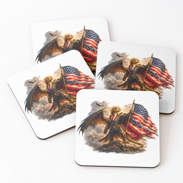 Item preview, American Dragon Holding USA Flag Liberty Fantasy Art designed and sold by DragonStore210.
