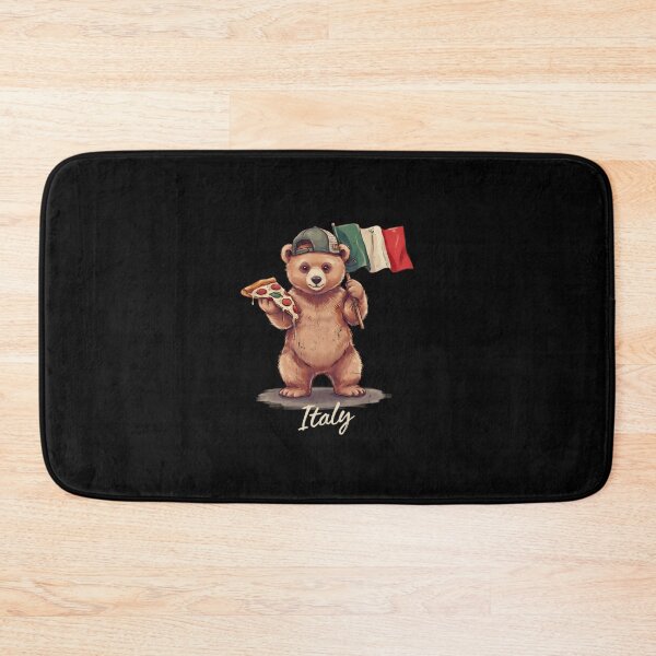 Item preview, Italy Bear Italian Flag Pepperoni Pizza Slice Mascot designed and sold by Enea Kelo.
