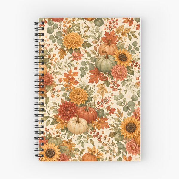 Item preview, Heirloom Sunflower and Pumpkin Autumn Floral Pattern designed and sold by ArtDesignRemix.