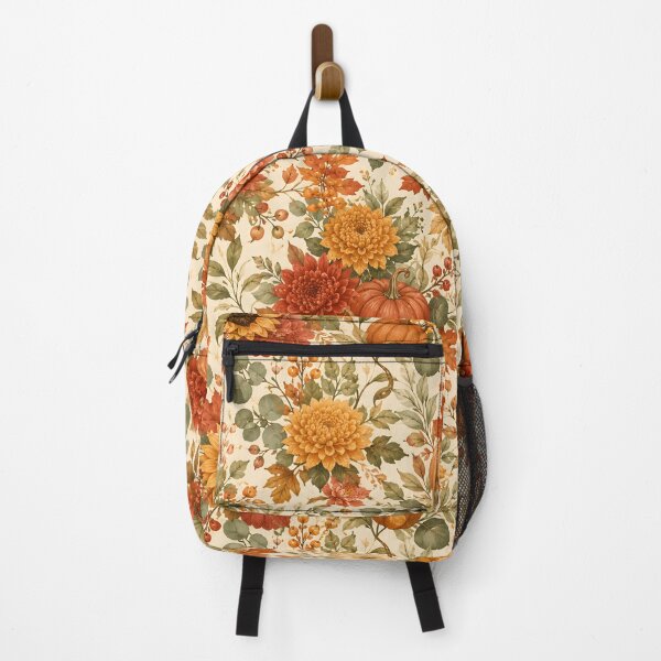 Item preview, Heirloom Sunflower and Pumpkin Autumn Floral Pattern designed and sold by ArtDesignRemix.