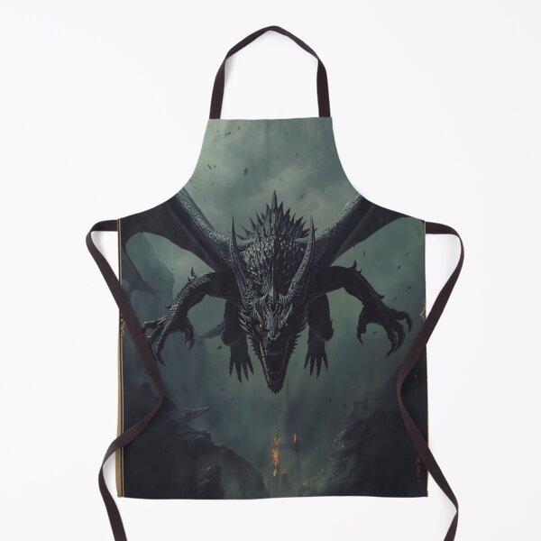 Item preview, Grimdark Black Dragon dark fantasy monster art designed and sold by MemoryZoneOfficial.