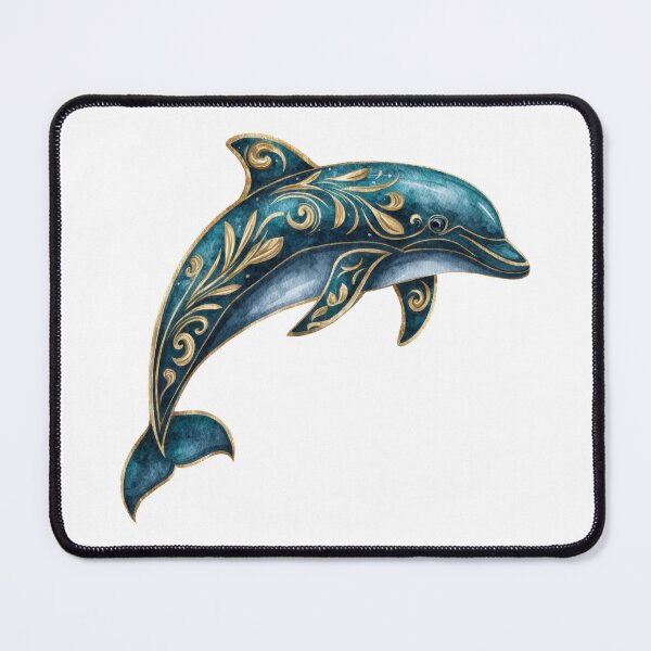 Item preview, Elegant dolphin ornamental ocean vintage style designed and sold by olenapetol.