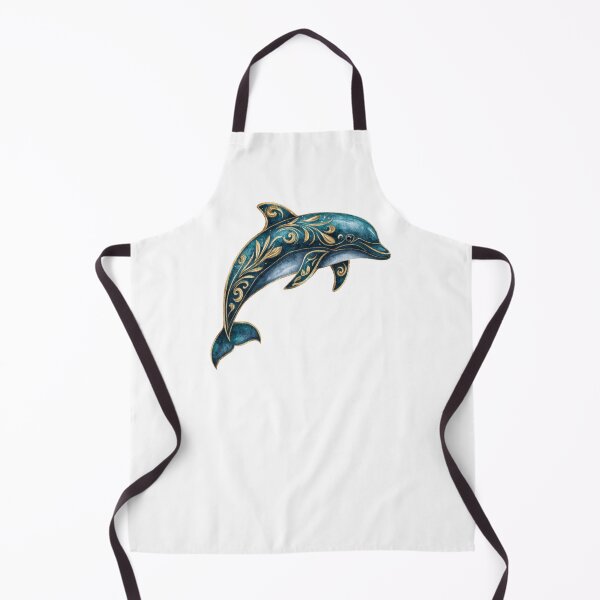 Item preview, Elegant dolphin ornamental ocean vintage style designed and sold by olenapetol.