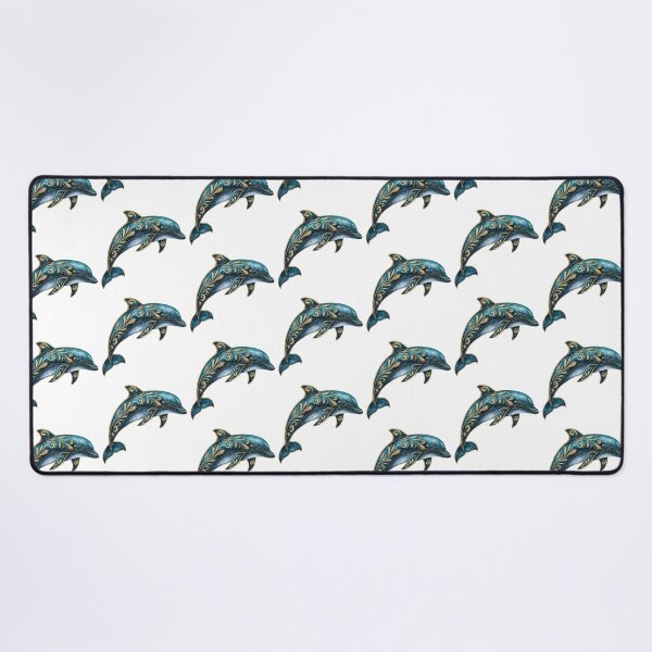 Item preview, Elegant dolphin ornamental ocean vintage style designed and sold by olenapetol.
