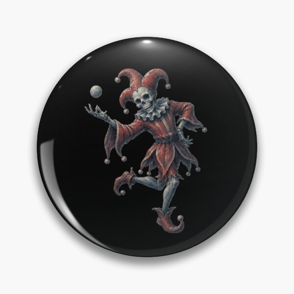 Item preview, Dancing Skeleton Jester | Medieval Fool Skull  Gothic Dark Fantasy designed and sold by ZOHRR.