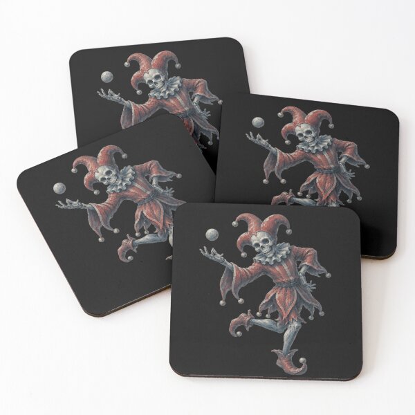 Item preview, Dancing Skeleton Jester | Medieval Fool Skull  Gothic Dark Fantasy designed and sold by ZOHRR.