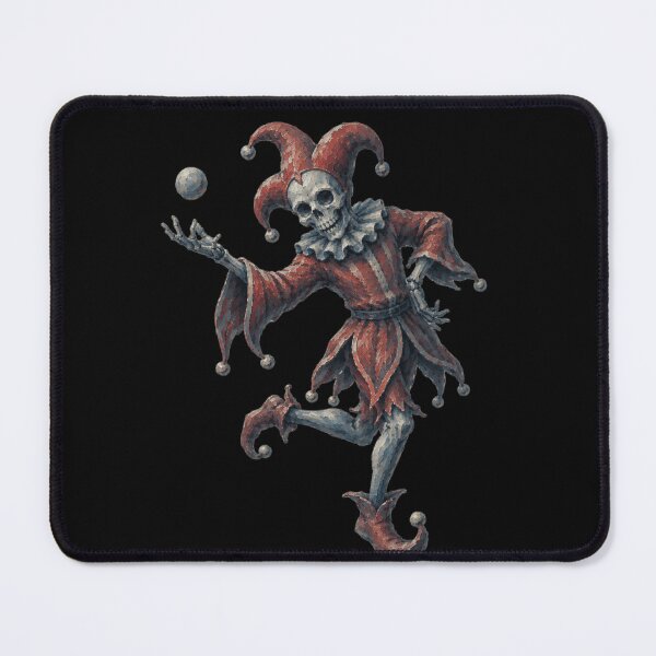Item preview, Dancing Skeleton Jester | Medieval Fool Skull Gothic Dark Fantasy designed and sold by ZOHRR.