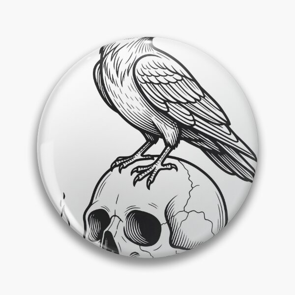 Item preview, Raven Perched on Human Skull with Lit Candle designed and sold by MisteryDesigner.