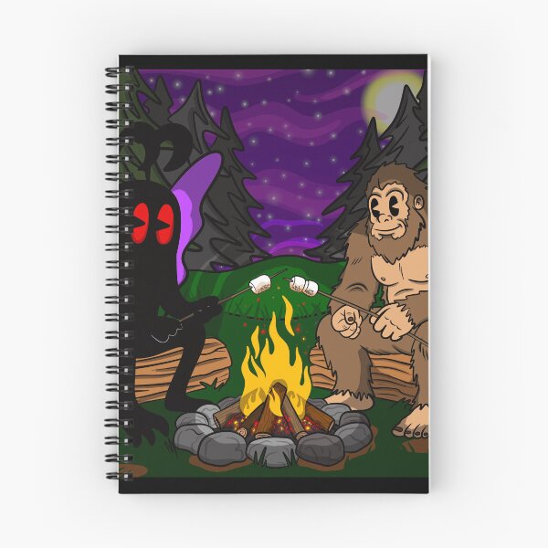 Item preview, Cryptid Campfire Club | Mothman & Bigfoot Camping Together designed and sold by Let There Be Art Studio.