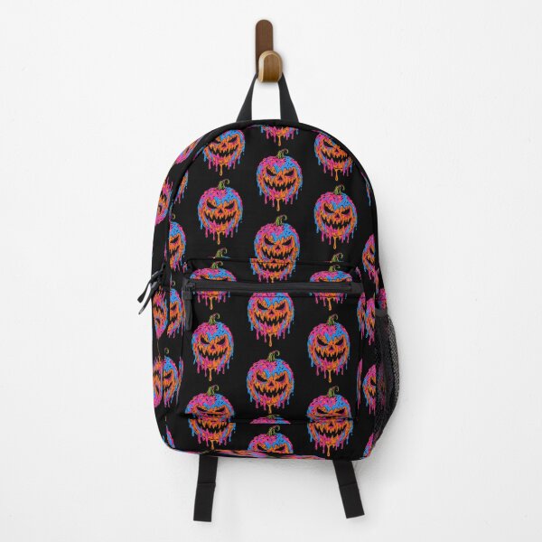 Item preview, Melting Halloween Pumpkin Face | Colorful Creepy Jack-O'-Lantern designed and sold by Betsytiptoe.