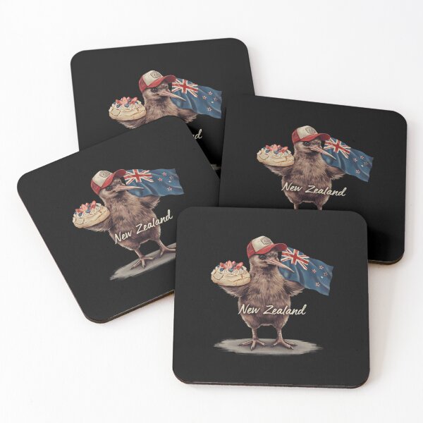 Item preview, New Zealand Kiwi Bird Flag Pavlova Dessert Mascot designed and sold by Enea Kelo.
