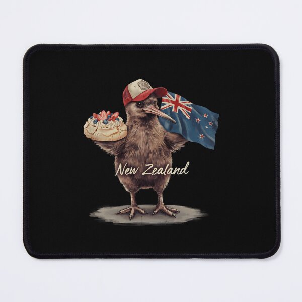 Item preview, New Zealand Kiwi Bird Flag Pavlova Dessert Mascot designed and sold by Enea Kelo.