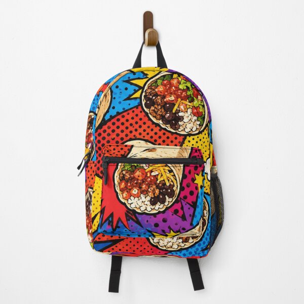 Item preview, Pop Art Burrito Pattern Retro Mexican Food Lover Graphic Tee designed and sold by TM DESIGNS AND MORE.