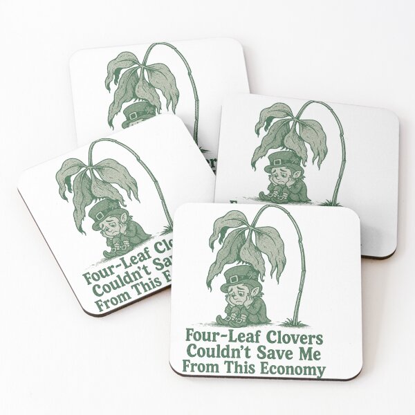 Item preview, Four Leaf Clovers Couldn't Save This Economy designed and sold by CerealBoxInk.