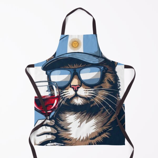 Item preview, Cool Argentine Traveler Cat with Mate and Sunglasses designed and sold by brochhartart.