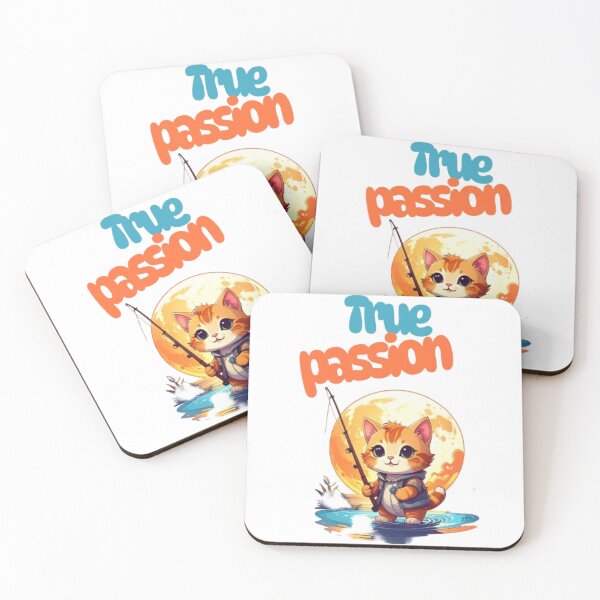 Item preview, Cute Fishing Cat True Passion Sunset Adventure designed and sold by PrintforDesign.
