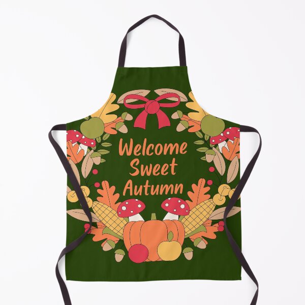 Item preview, Welcome Sweet Autumn Cute Fall Wreath Design designed and sold by Sachie's Studio.