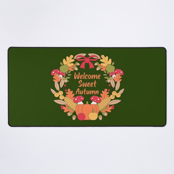 Item preview, Welcome Sweet Autumn Cute Fall Wreath Design designed and sold by Sachie's Studio.