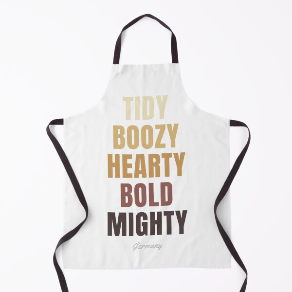 Item preview, Germany Wall Decor, Tidy Boozy Hearty Bold Mighty Typography designed and sold by MarkedArtPrints.