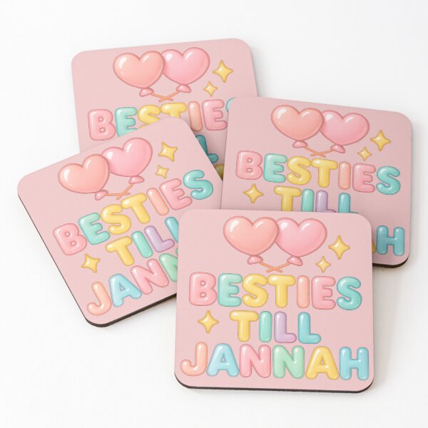 Item preview, Besties Till Jannah ( pastel ) - Colorful Islamic Friendship Design designed and sold by D-Islamic.