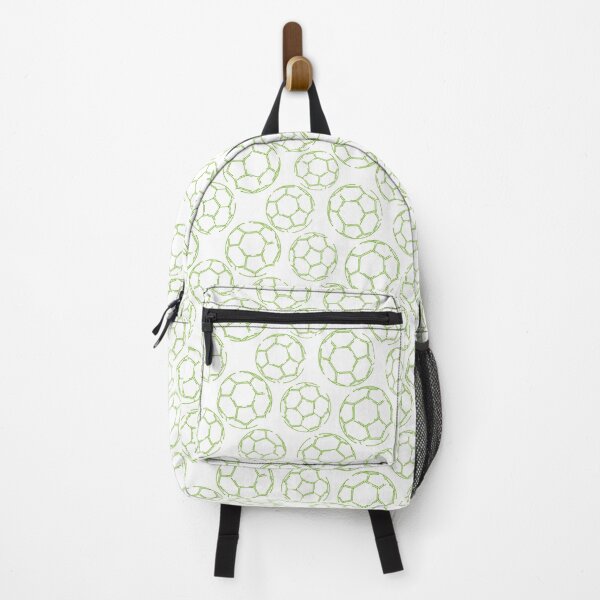Item preview, Bright green soccer balls line art pattern designed and sold by katzdzynes.