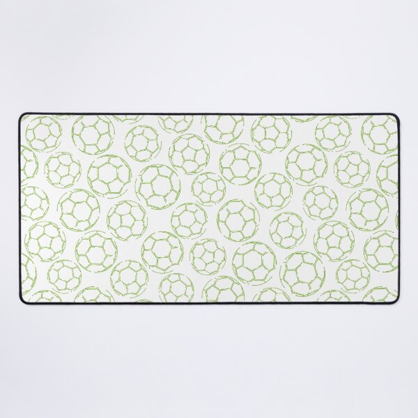 Item preview, Bright green soccer balls line art pattern designed and sold by katzdzynes.
