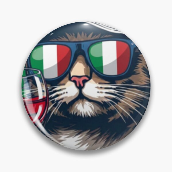Item preview, Cool Italian Traveler Cat with Pizza and Sunglasses designed and sold by brochhartart.