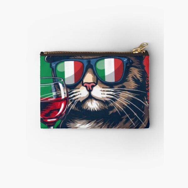Item preview, Cool Italian Traveler Cat with Pizza and Sunglasses designed and sold by brochhartart.
