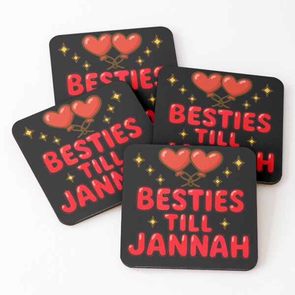 Item preview, Besties Till Jannah ( red ) - Colorful Islamic Friendship Design designed and sold by D-Islamic.
