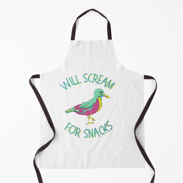 Item preview, Will Scream For Snacks Seagull Funny Coastal Bird designed and sold by LASTIQUE-dd.