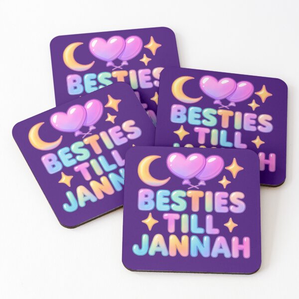 Item preview, Besties Till Jannah ( purple ) - Colorful Islamic Friendship Design designed and sold by D-Islamic.
