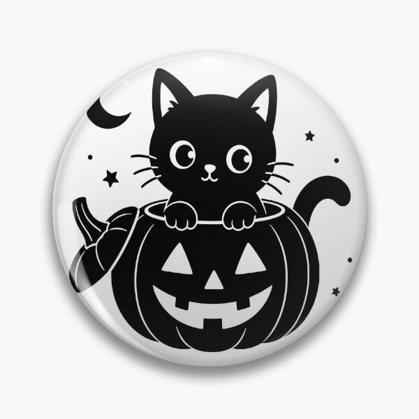 Artikelvorschau, Halloween Black Cat Pumpkin Sticker T-shirt | Cute Jack O Lantern Cat | Minimalist Halloween Design entworfen und verkauft von Sunday.Supply.