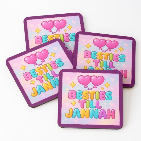 Item preview, Besties Till Jannah ( with Bg ) - Colorful Islamic Friendship Design designed and sold by D-Islamic.