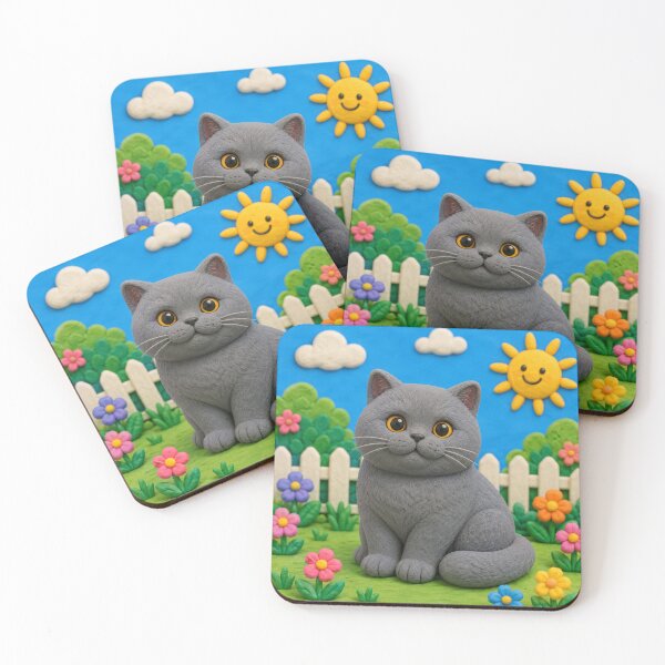Item preview, British Shorthair cat - clay designed and sold by AcornAndPebble.