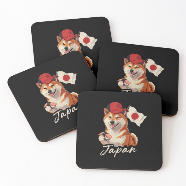 Item preview, Japan Shiba Inu Flag Salmon Sushi Nigiri Cap Mascot designed and sold by Enea Kelo.