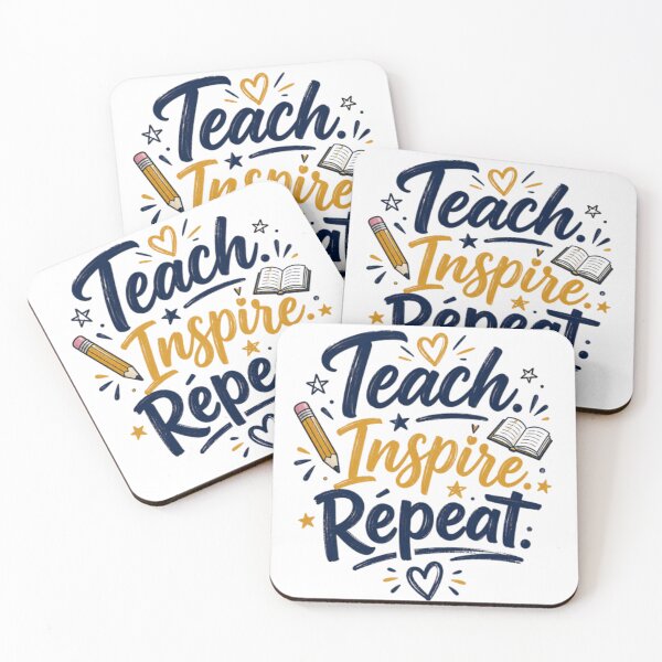 Item preview, Teach Inspire Repeat Teacher Shirt Back to School Gift designed and sold by happyshirt27.