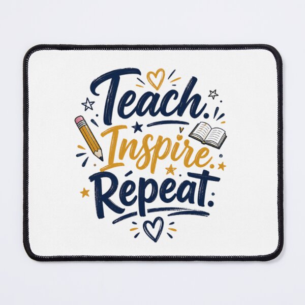 Item preview, Teach Inspire Repeat Teacher Shirt Back to School Gift designed and sold by happyshirt27.