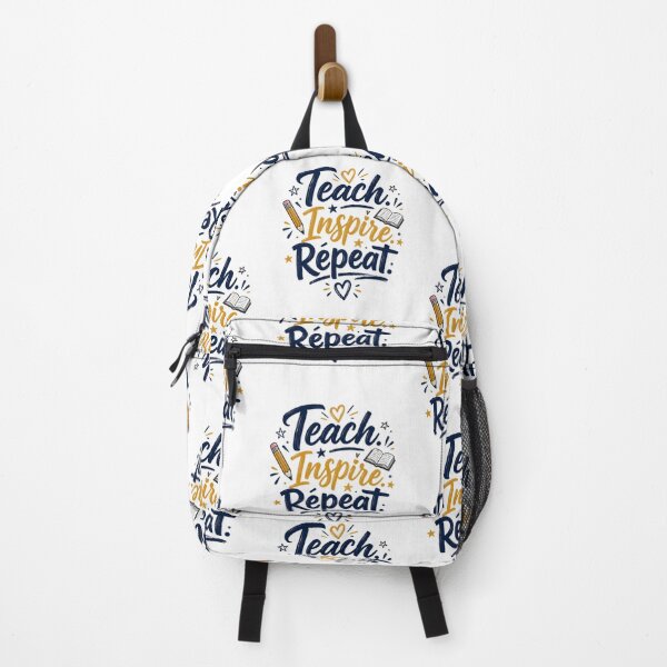 Item preview, Teach Inspire Repeat Teacher Shirt Back to School Gift designed and sold by happyshirt27.