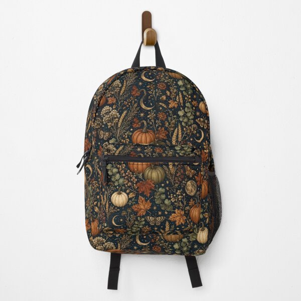 Item preview, Celestial Harvest Pumpkins, Moons and Moths Autumn Pattern designed and sold by ArtDesignRemix.